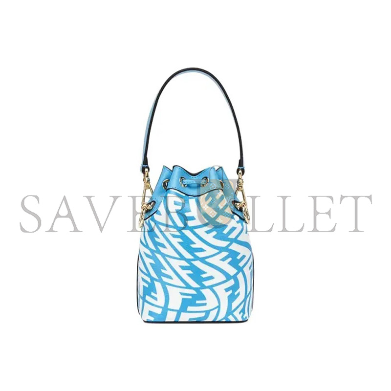FENDI BLUE GLAZED CANVAS MINI BAG 8BS010AFL1F1E8L (18*12*10cm)